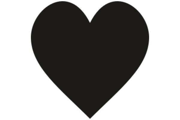 A Solid Black Heart Shape