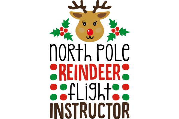 Holiday-Themed Sign for North Pole Flight School Instructor