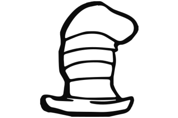 A Simple Line Drawing of a Wizard's Hat