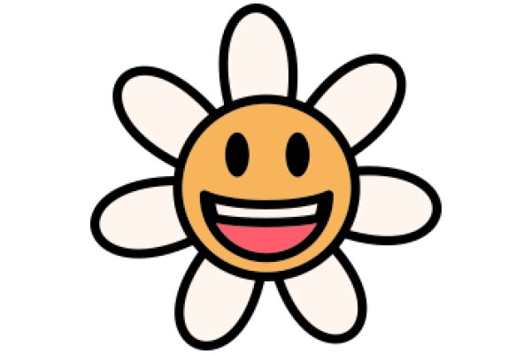 Emotional Cartoon Character: A Smiling Sunflower