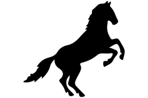 Elegant Silhouette of a Galloping Horse