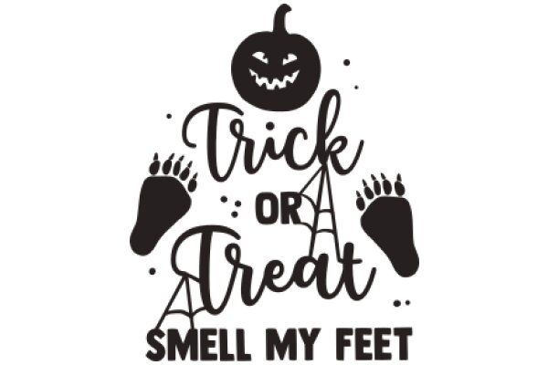 Halloween-themed Sign: Trick or Treat, Smell My Feet