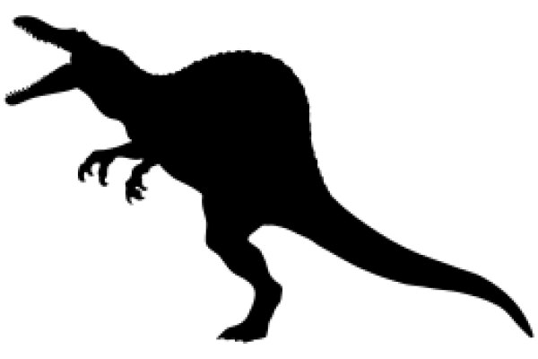 Silhouette of a Dynamic Alligator