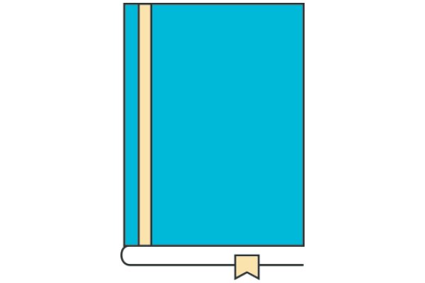 A Simple, Solid Blue Square with a Yellow Frame