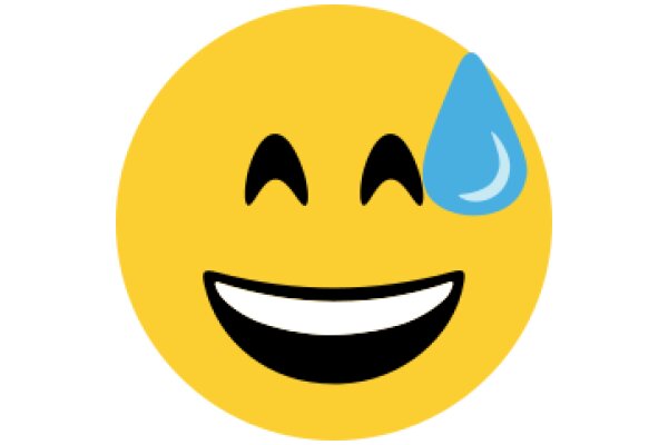 Emotional Expression: A Smiling Emoji with a Tear Drop