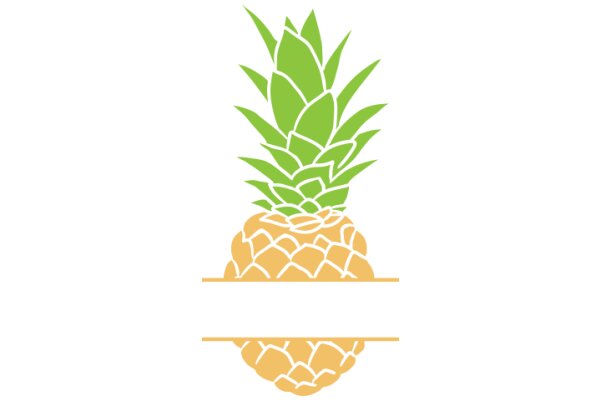 Vibrant Illustration of a Pineapple and a Coconut