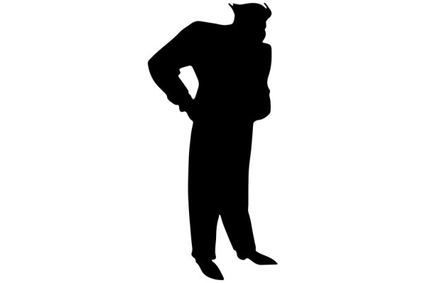 Silhouette of a Man in a Suit