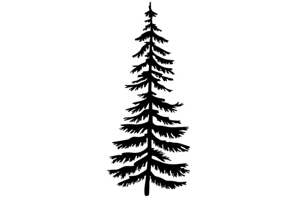 A Silhouette of a Christmas Tree