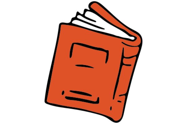 Vibrant Orange Book with a Curled Corner