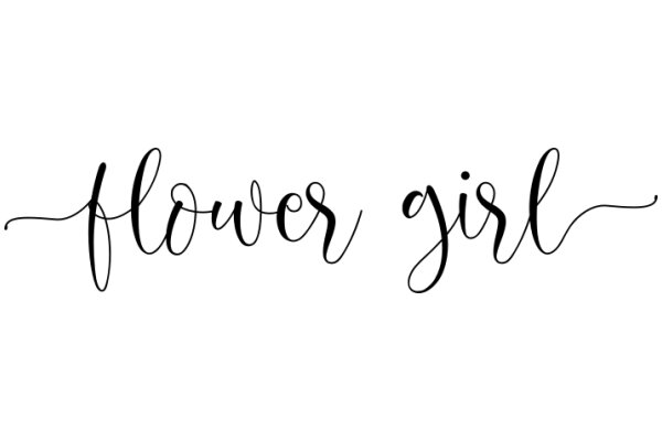 Stylized Text Art: A Flower Girl's Signature