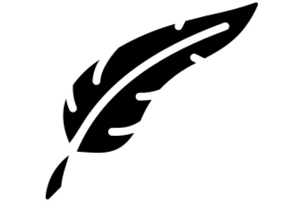 Stylized Black Feather Logo