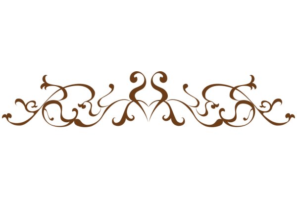 Intricate Brown Pattern on White Background