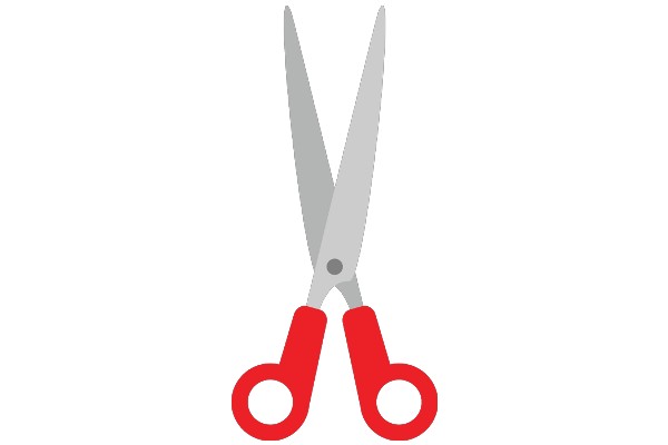 Scissors with Red Handles: A Symbol of Precision and Care