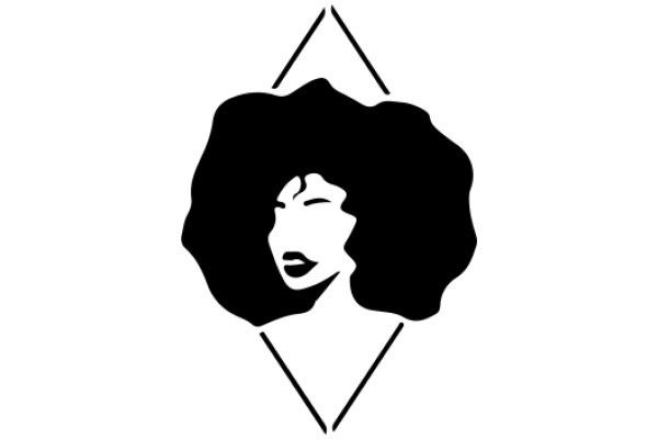 Stylized Portrait of a Woman with Afro Hair