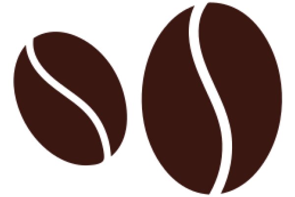 Simplistic Design: Two Brown Coffee Beans