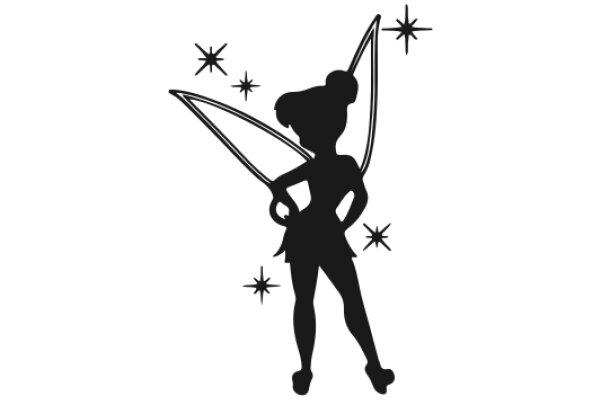 A Silhouette of a Bow-Wielding Figure with Stars in the Background