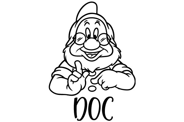 A Whimsical Character with a Message: 'Doc' the Cartoon Doctor