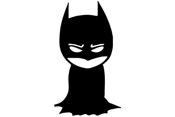 Stylized Silhouette of Batman's Head