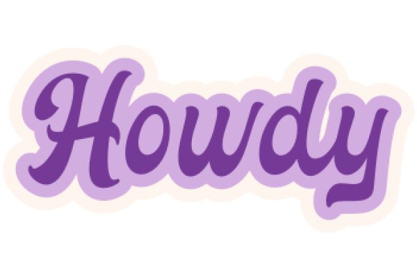 Stylized Purple Logo for 'Howdy' Branding