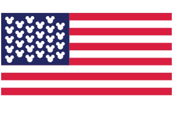 United States Flag with Mickey Mouse Design