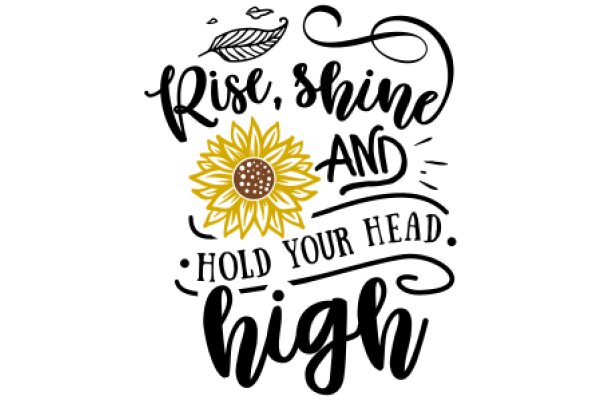 Inspirational Quote Poster: Rise, Shine, and Hold Your Head High