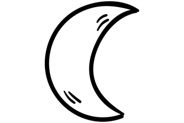 Simplistic Illustration of a Crescent Moon