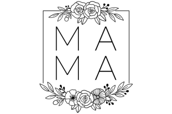 Monogrammed Floral Design with the Letters 'M' and 'A'