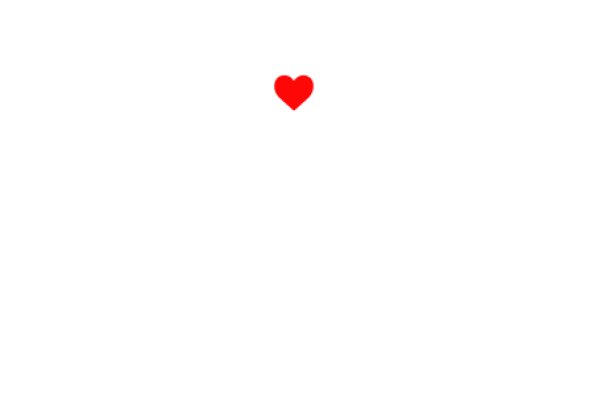 A Solitary Red Heart Floating in a White Background