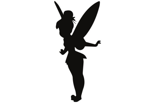 Silhouette of a Fairy with a Wand