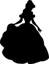 Silhouette of a Cinderella-like Figure