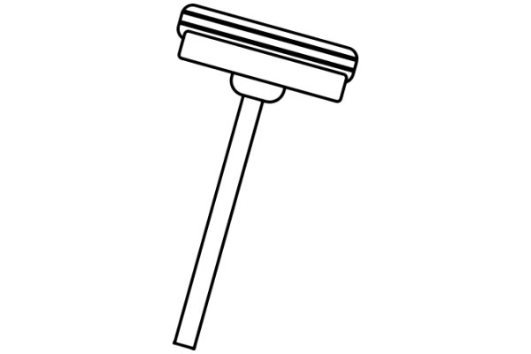 A Simple Line Drawing of a Razor