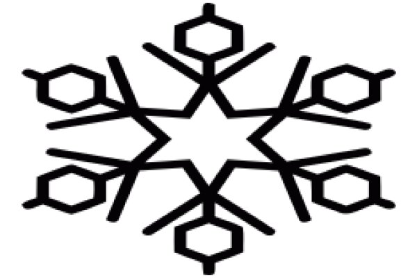 Stylized Snowflake Design with Geometric Patterns