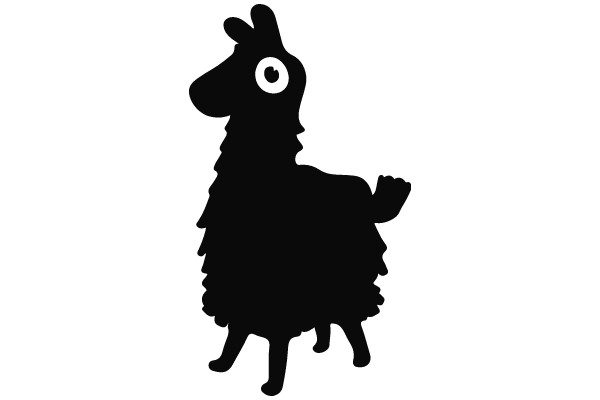 A Silhouette of a Llama