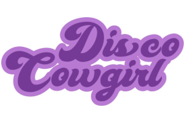 Vibrant Purple Disco Cowgirl Logo