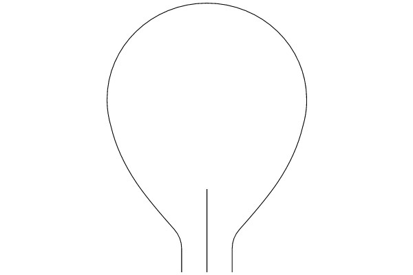 A Simple Line Drawing of a Balloon