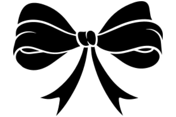 Stylish Black Bow with Curved Tail