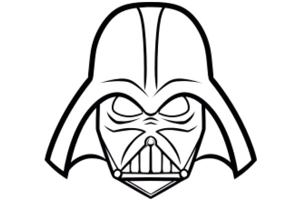 Stylized Darth Vader Mask Logo