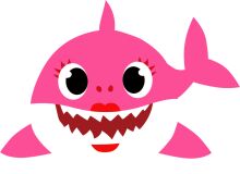 Whimsical Pink Shark with a Big Smile