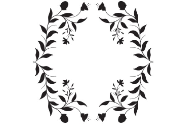 Elegant Black Floral Design