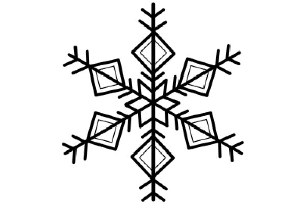 Stylized Snowflake Design in