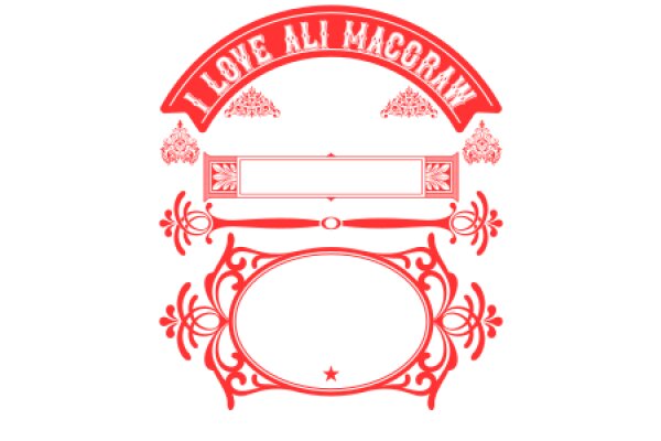 A Red and White Logo for 'I Love Ali MacGraw'