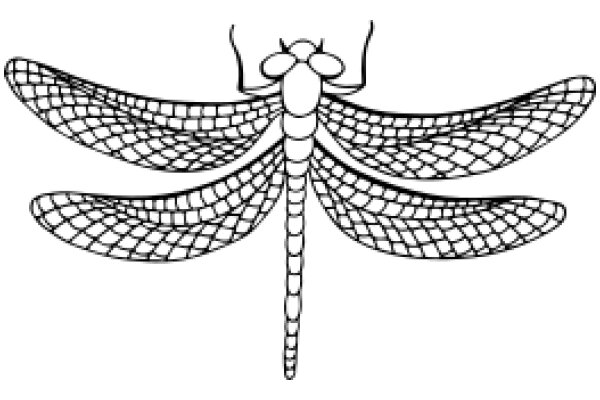 Stylized Dragonfly Illustration in