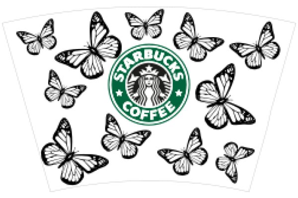 Starbucks Coffee Adorned with Butterfly Decorations