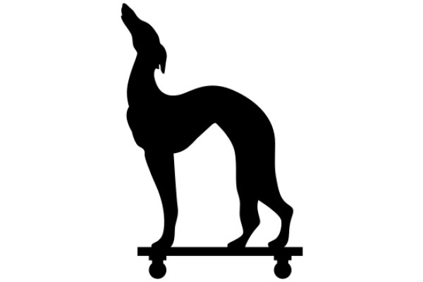 Silhouette of a Dog on a Skateboard