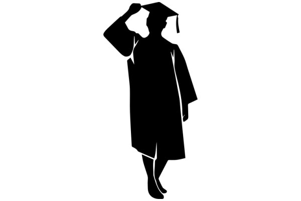 Celebrating Academic Achievement: A Silhouette of a Graduate