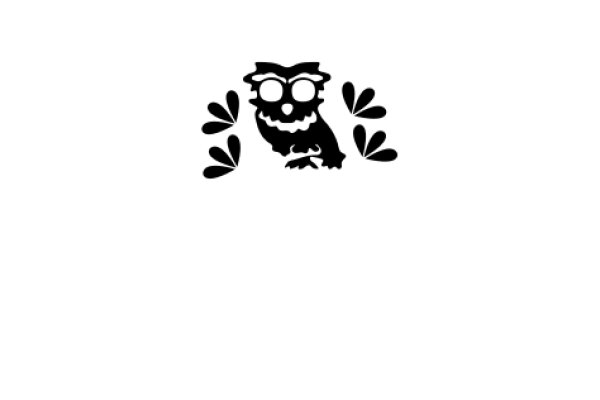 Whimsical Owl Silhouette with Leaves