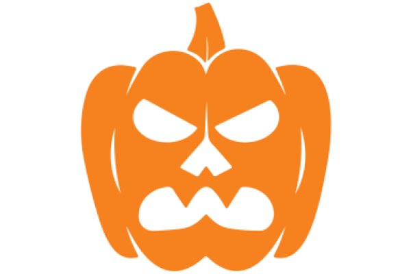 Vibrant Orange Halloween Pumpkin Logo