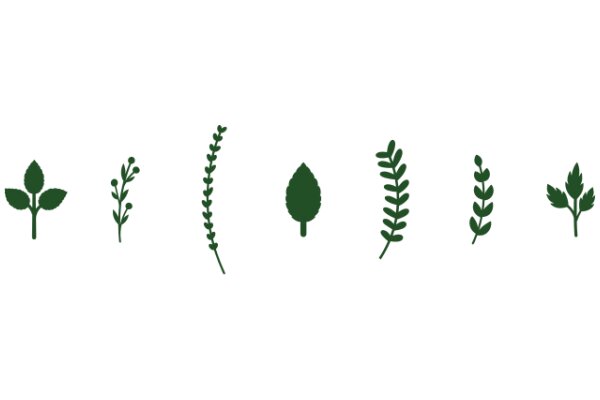 A Collection of Nature's Simplicity: Icons of Plants and Flowers