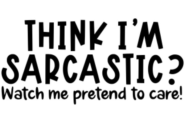 Think I'm Sarcastic? Watch Me Pretend to Care!