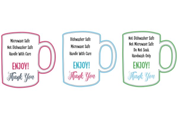 Three Mugs, Each with a Different Message, Celebrating Various Occasions